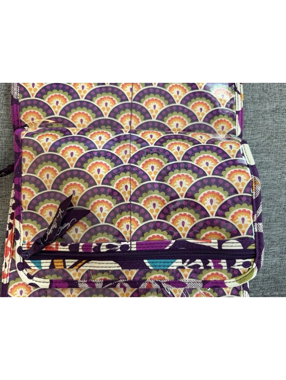 Vera Bradley Hanging Travel Organizer Plum Crazy Cosmetic Toiletry Bag